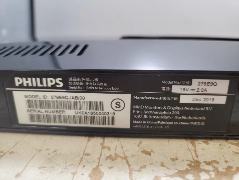 MONITOR LED PHILIPS 276E9Q