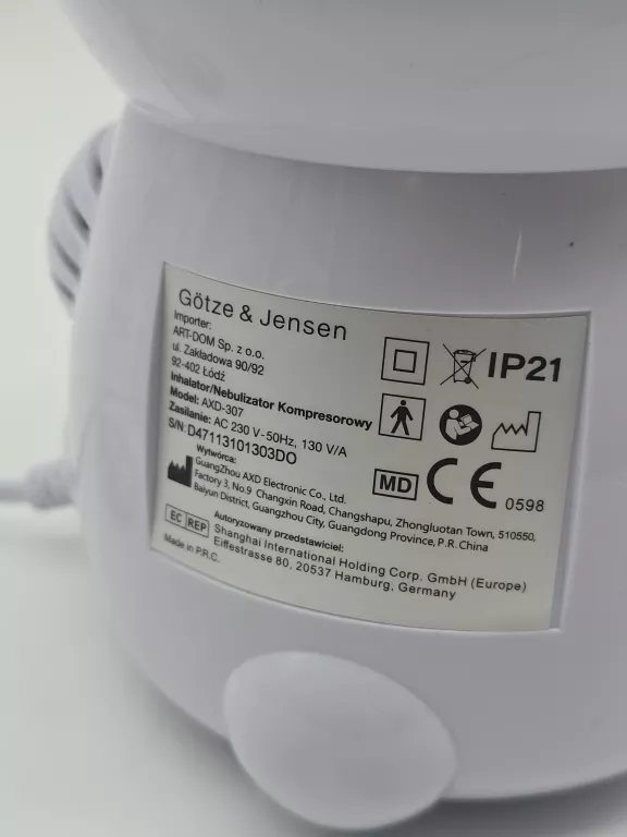 INHALATOR GÖTZE & JENSEN AXD-307