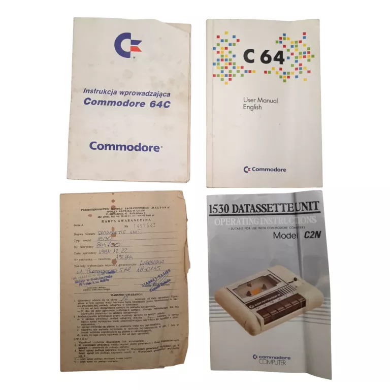 KOMPUTER COMMODORE C64 *ORYGINALNE DOKUMENTY*