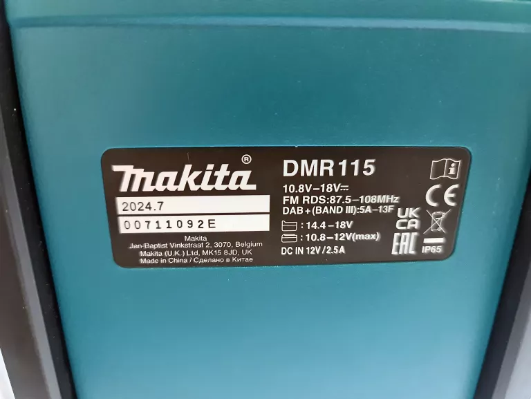 RADIO BUDOWLANE MAKITA DMR115 KOMPLET