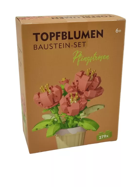 KLOCKI TOPFBLUMEN BAUSTEIN-SET PFINGSTROGEN PIWONIE 279 ELEMENTÓW