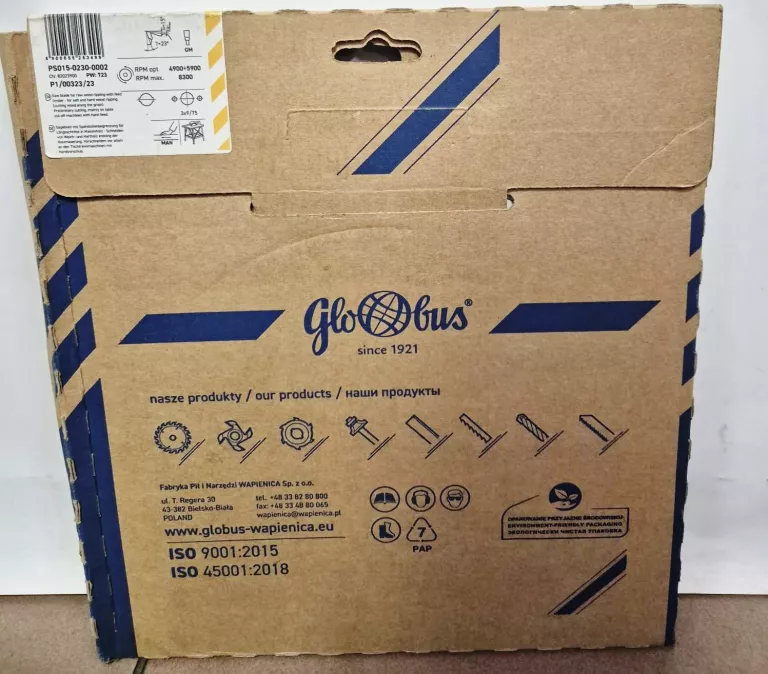 TARCZA TNĄCA  GLOBUS PS-015-0230-0002 230X60X2,5/1,6/26Z GM23