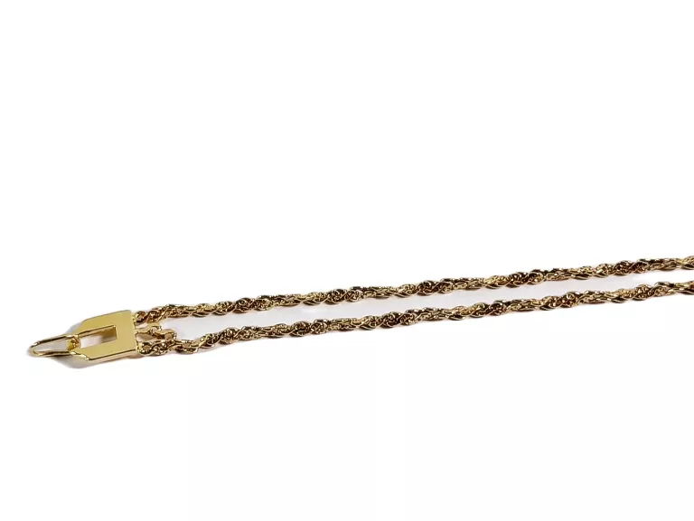 ZŁOTA BRANSOLETKA 375 2,45G ZŁOTO 9K DAMSKA BRANSOLETKA PODWÓJNA 19 CM