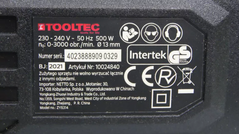 WIERTARKA UDAROWA TOOLTEC 500W 10024840
