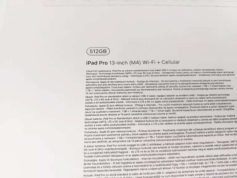 APPLE IPAD PRO 13’ M4 7 GENERACJA 512GB