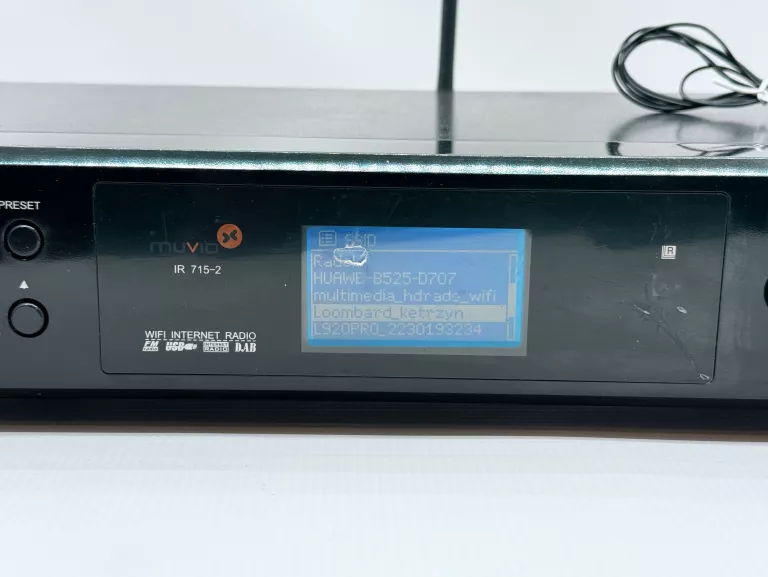 TUNER RADIOWY DAB+ FM RADIO INTERNETOWE USB WIFI MUVID IR 715-2 Z PILOTEM