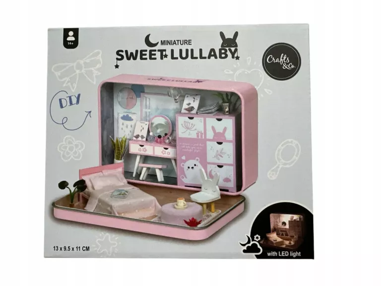 MINIATUROWA SKRZYNKA SAMODZIELNE SKŁADANIE SWEET LULABY SŁODKI POKÓJ LED