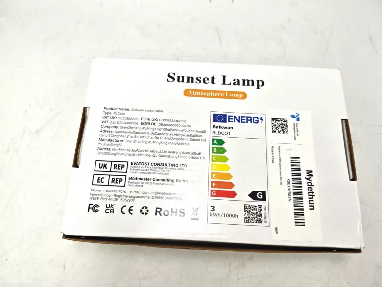 LAMPA IMITUJĄCA ŚWIATŁO SŁONECZNE SUNSET LAMP KPL