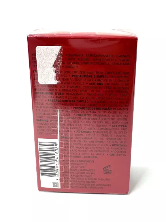 POLO RALPH LAUREN RED EAU DE TOILETTE SPRAY 75ML