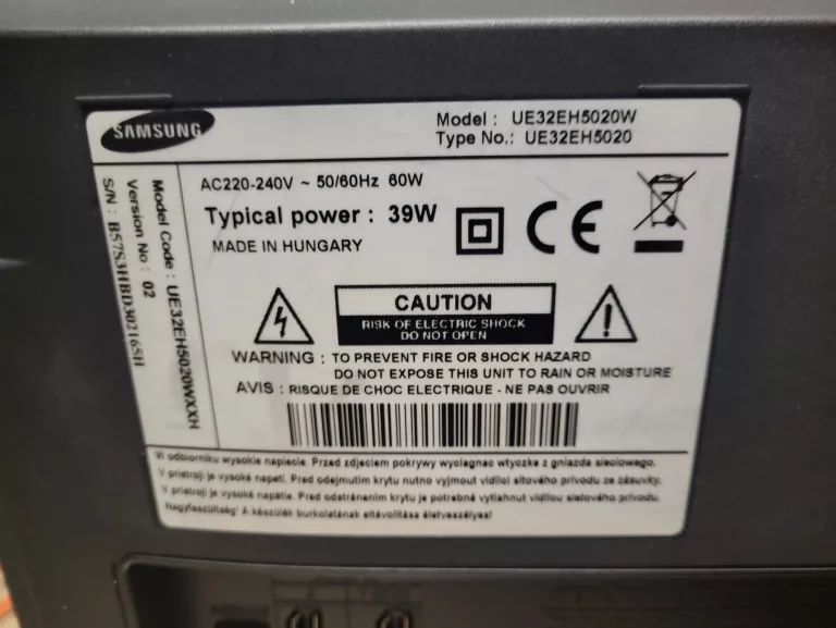 TELEWIZOR SAMSUNG UE32EH5020W 32" LED FULL HD