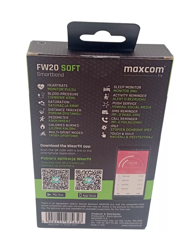 OPASKA FITNESS MAXCOM FIT FW20 SOFT CZARNA