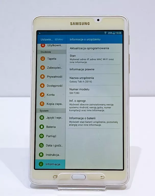 TABLET SAMSUNG GALAXY TAB A 2016 SM-T285 7" 8 GB