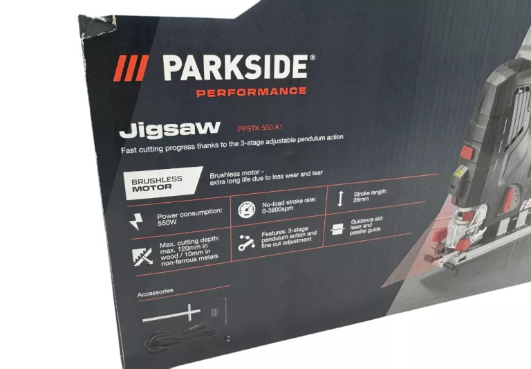 WYRZYNARKA BEZSZCZOTKOWA PARKSIDE PERFORMANCE PPSTK 550 A1 JAK NOWA!!