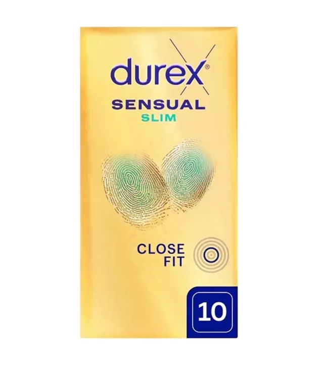 DUREX PREZERWATYWY 10SZT SENSUAL SLIM SUPERCIENKIE SLIM 52,2MM LATEKSOWE