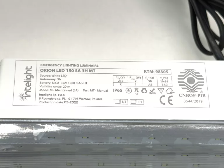 OPRAWA AWARYJNA EWAKUACYJNA ORION II 150 LED 3H MT