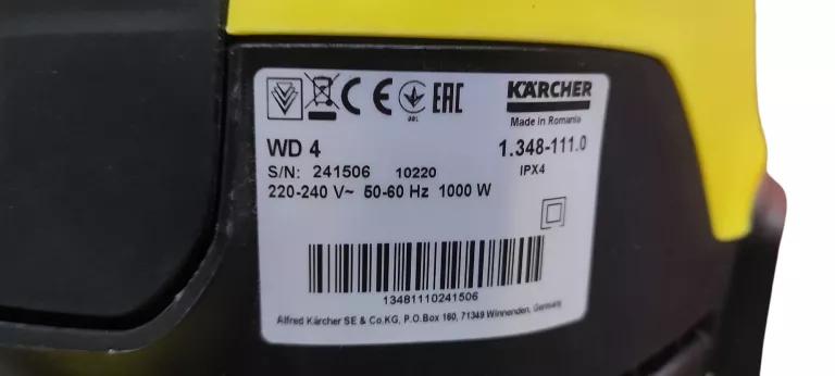 ODKURZACZ KARCHER WD 4 KOMPLET