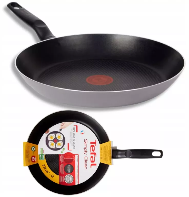 PATELNIA TRADYCYJNA TEFAL SIMPLY CLEAN 28 CM TYTANOWA