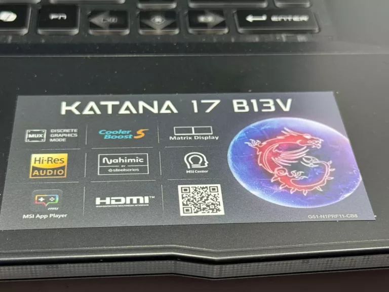 MSI KATANA 17 I9-13900H/32GB/1TB RTX4070 144HZ B13VGK