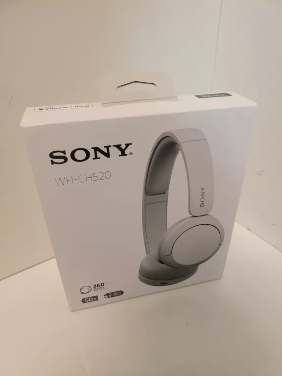 SŁUCHAWKI BEZPRZEWODOWE SONY WH-CH520 BIAŁE BT