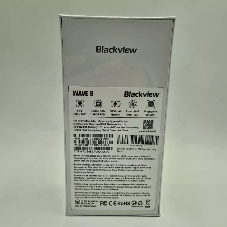 TELEFON BLACKVIEW WAVE 8 DUAL SIM 128GB BLACK 12GB RAM (4GB + 8GB) CZARNY