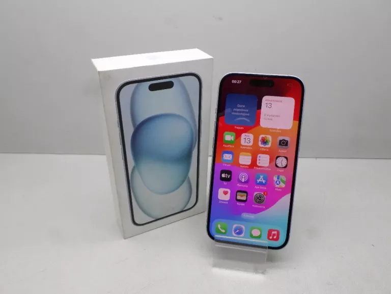 TELEFON APPLE IPHONE 15 SIEĆ PLAY BATERIA 86% LICZBA CYKLI 421