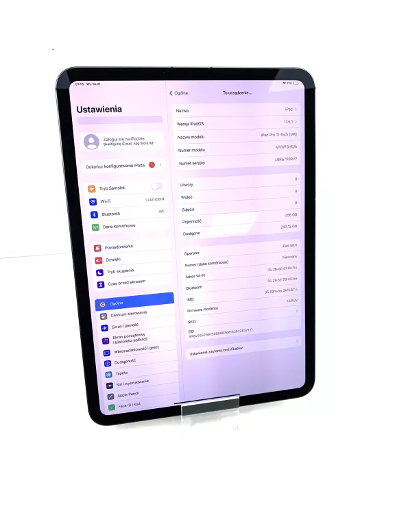 TABLET APPLE IPAD PRO 2024 11" M4 256 GB WI-FI + CELLULAR