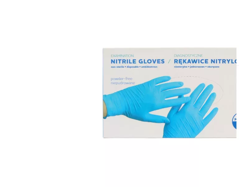 RĘKAWICE NITRYLOWE NIEPUDROWANE SANIX ROZMIAR MEDI