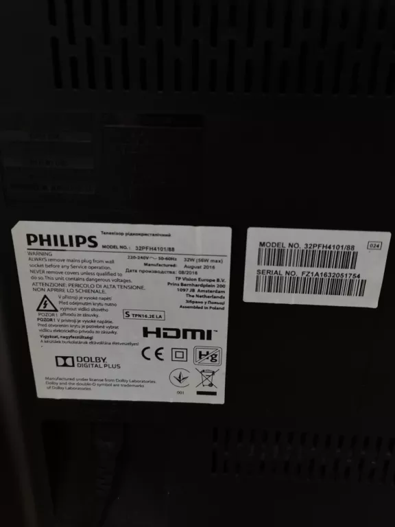 TELEWIZOR PHILIPS 32PHH4101/88