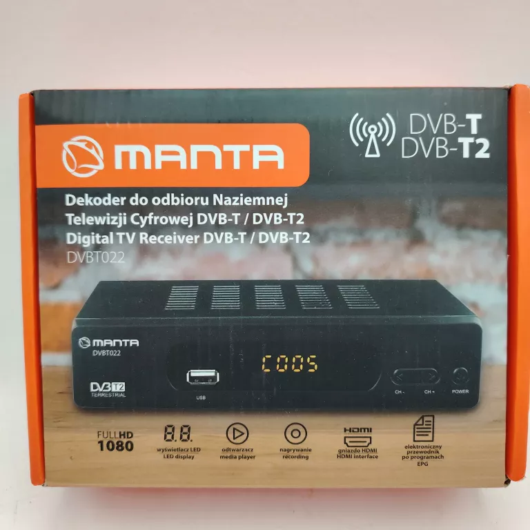 DEKODER MANTA DVBT022 / KOMPLET