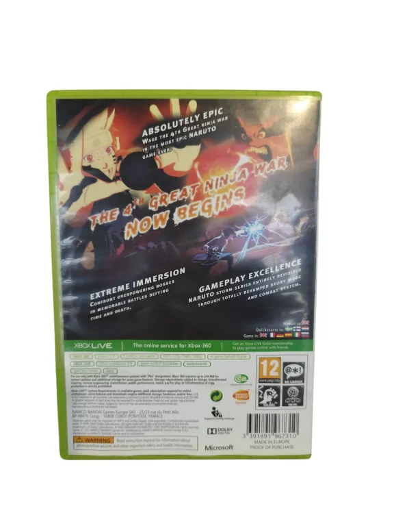 GRA XBOX 360 NARUTO SHIPPUDEN ULTIMATE NINJA STORM 3
