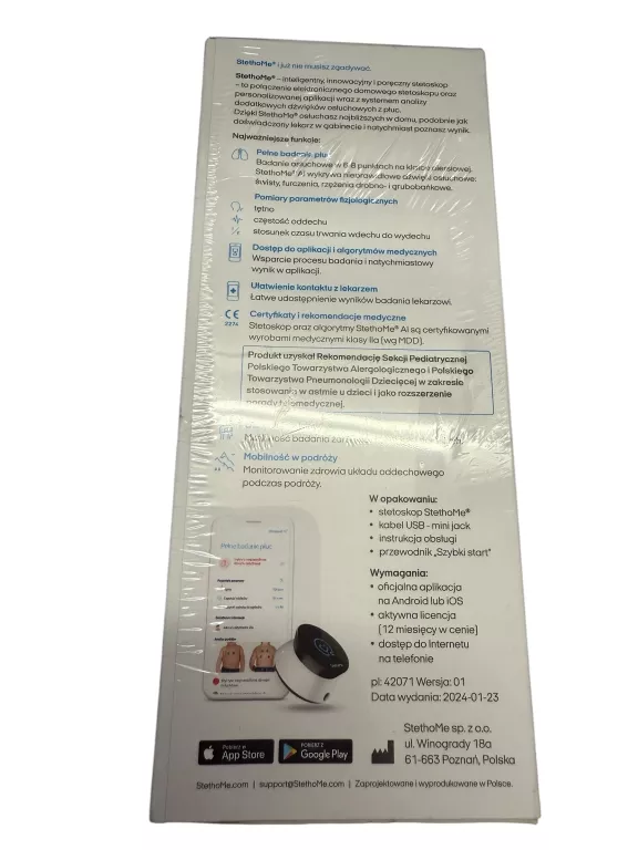 STETOSKOP ELEKTRONICZNY INTELIGENTNY STETHOME