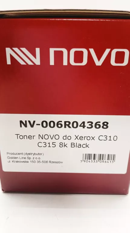 TONER NOVO DO XEROX  C310/C315 (8K)  006R04368 TONER CZARNY