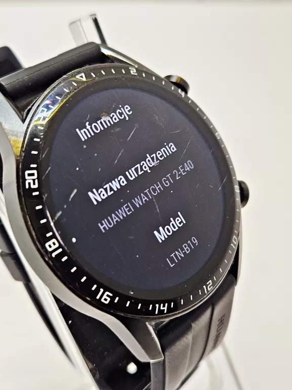 SMARTWATCH HUAWEI WATCH GT 2 LTN-B19 + KAPSEL DO ŁADOWANIA PORYSOWANY EKRA