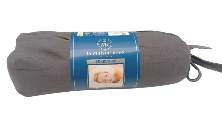 LA MAISON REVE PERKALOWE PRZEŚCIERADŁO Z GUMKĄ 90X200 SZARE