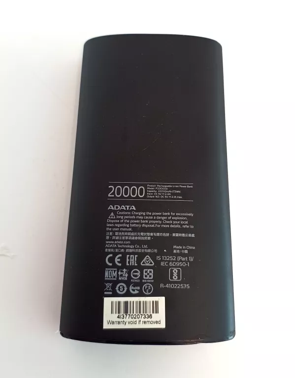 POWERBANK ADATA 20000MAH