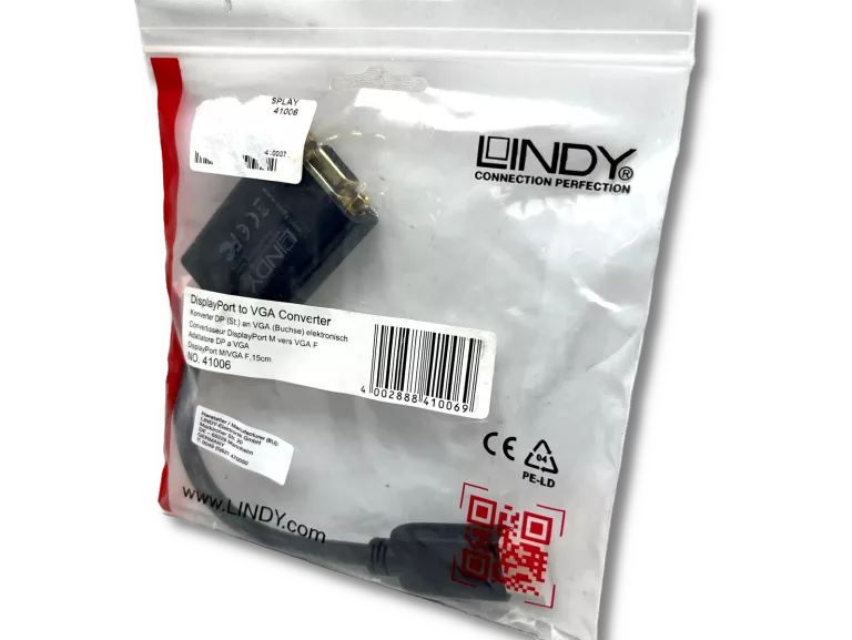 KONWERTER DISPLAY PORT VGA LINDY 41006