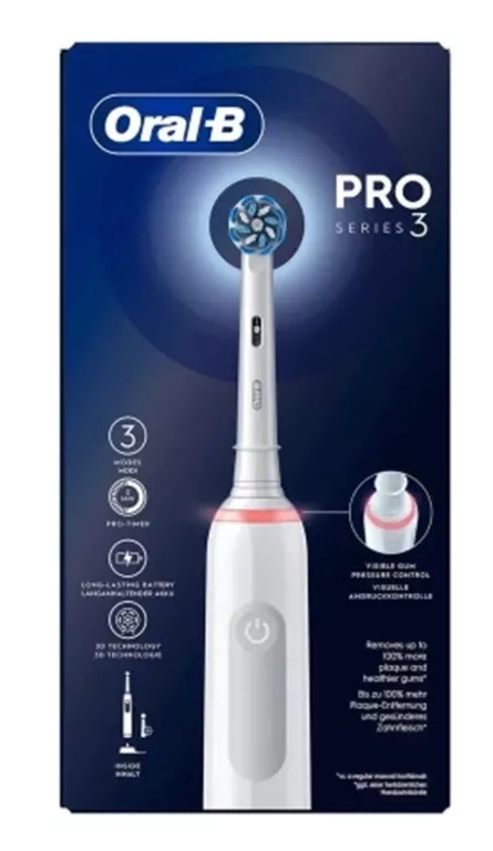 SZCZOTECZKA ELEKTRYCZNA ORAL-B PRO 3 3000 SENSITIVE CLEAN BIAŁA