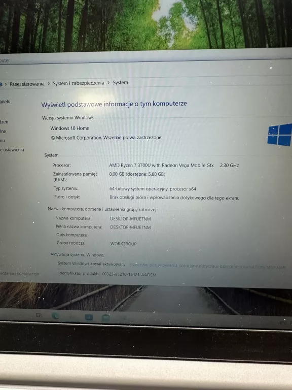 LAPTOP LENOVO IDEAPAD S145-15API 8GB RAM AMD RYZEN 7 3700U