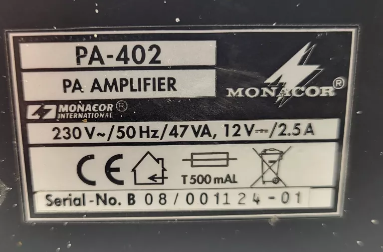 WZMACNIACZ MONACOR PA-402