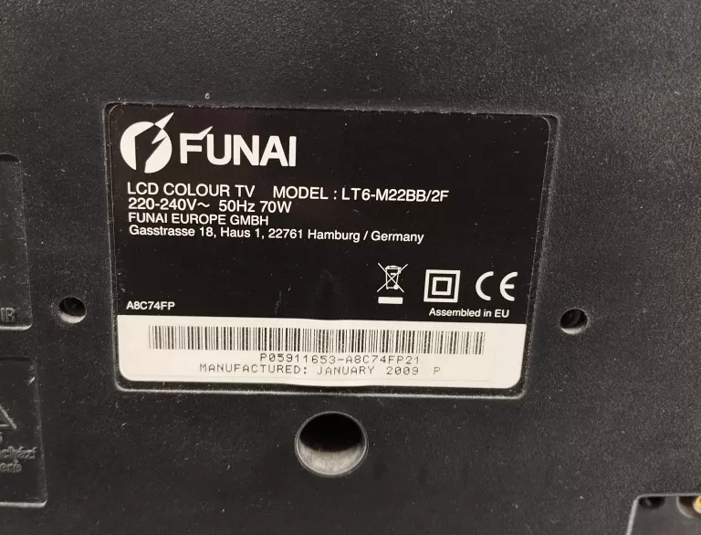 TELEWIZOR FUNAI LT6-M22BB/2F 22" HD