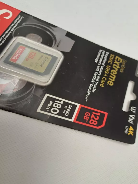 KARTA SD SDXC SANDISK EXTREME 128GB 180MB/S