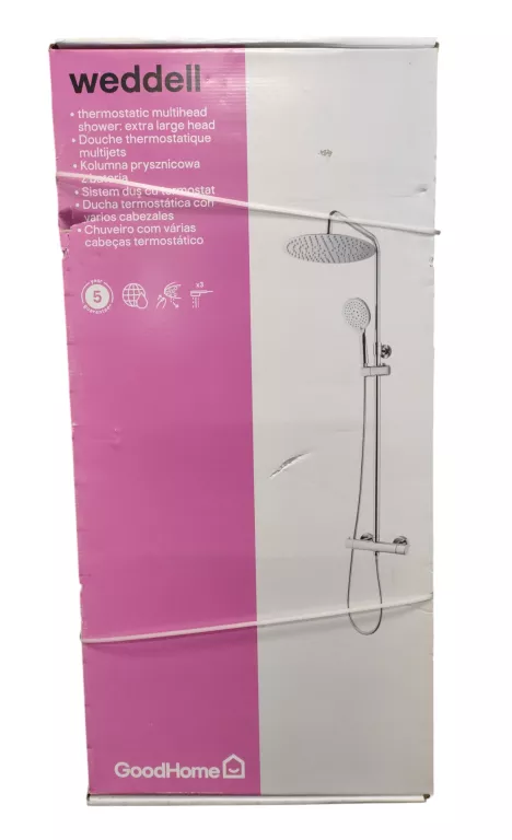 KOLUMNA PRYSZNICOWA GOODHOME WEDDELL ŚR. 30 CM 3-F