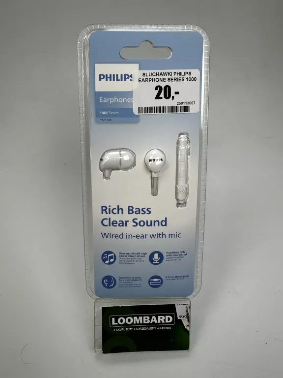 SŁUCHAWKI PHLIPS EARPHONES SERIES 1000