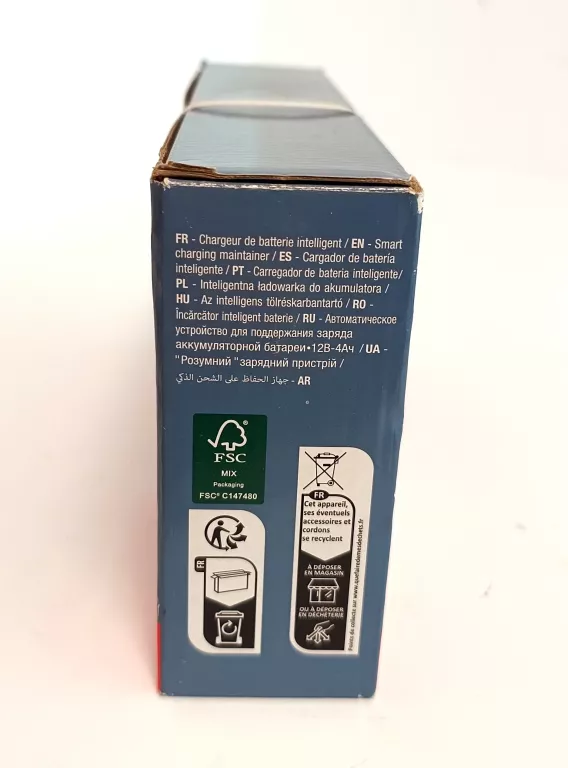 INTELIGENTNA ŁADOWARKA DO AKUMULATORA 12V/4A 2X 1,5 M AUCHAN
