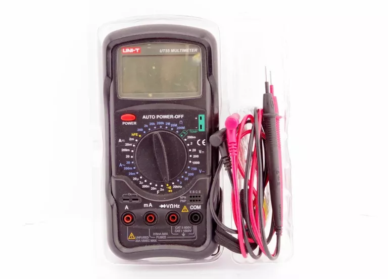 UNI-T UT-55 MIERNIK UNIWERSALNY MULTIMETR CYFROWY ELEKTRYCZNY LCD ZESTAW