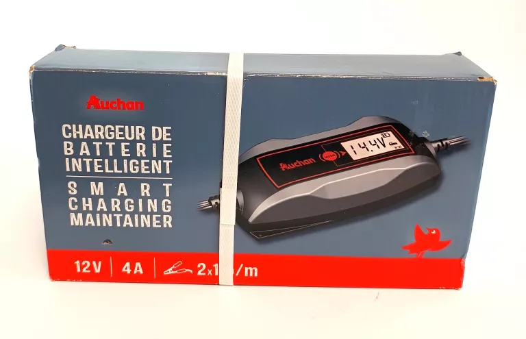INTELIGENTNA ŁADOWARKA DO AKUMULATORA 12V/4A 2X 1,5 M AUCHAN