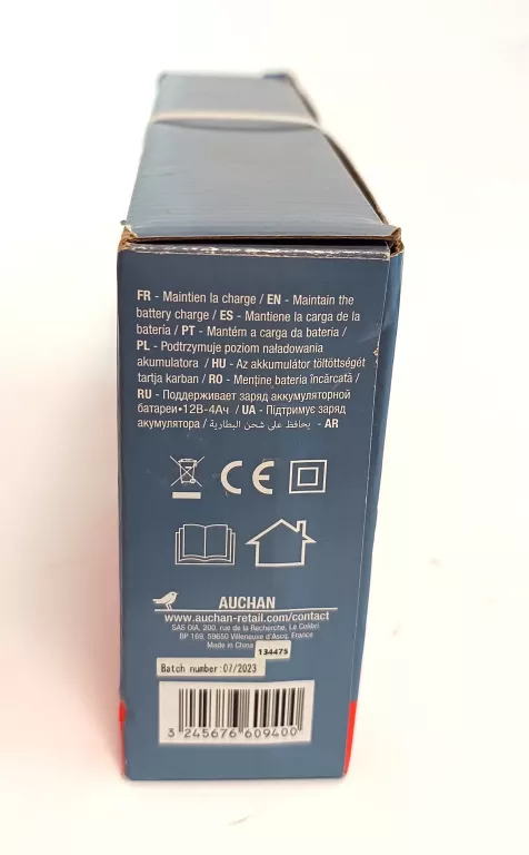 INTELIGENTNA ŁADOWARKA DO AKUMULATORA 12V/4A 2X 1,5 M AUCHAN