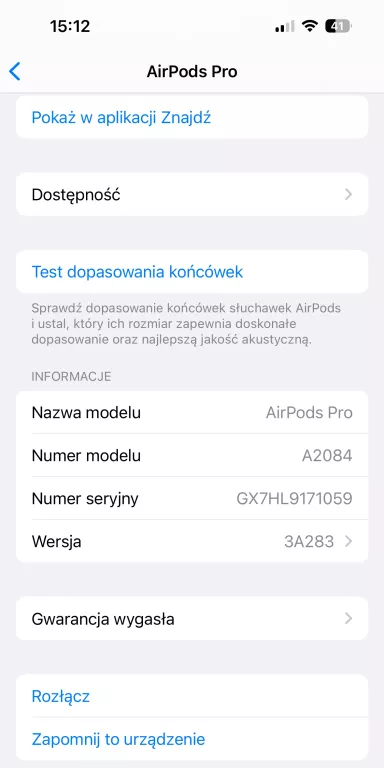 SŁUCHAWKI AIRPODS PRO A2084!