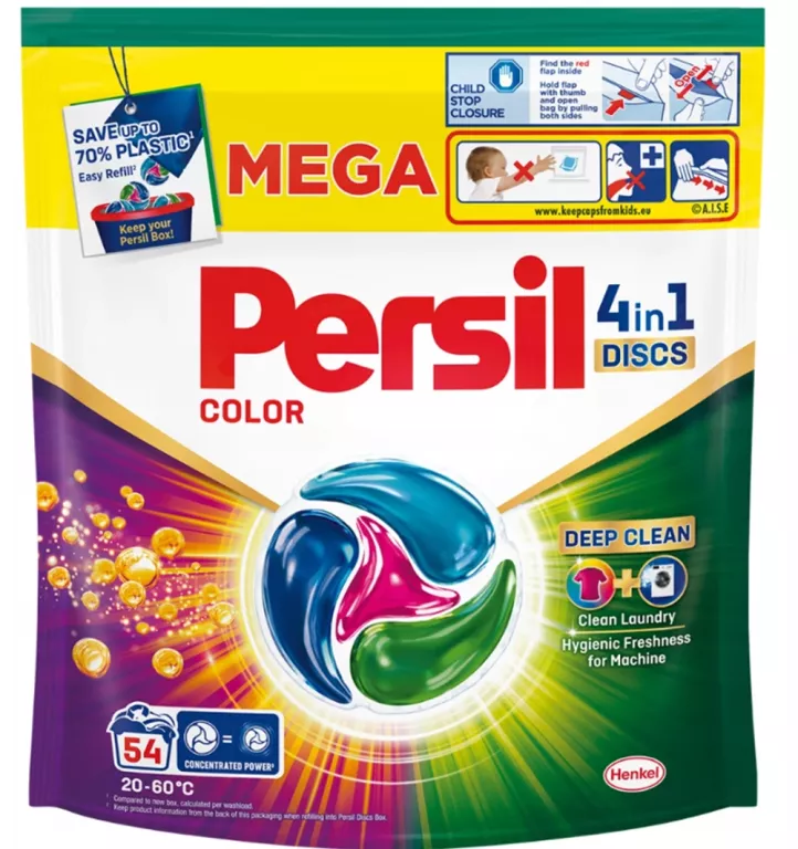 PERSIL DISCS COLOR KAPSUŁKI DO PRANIA KOLOR 54 SZT