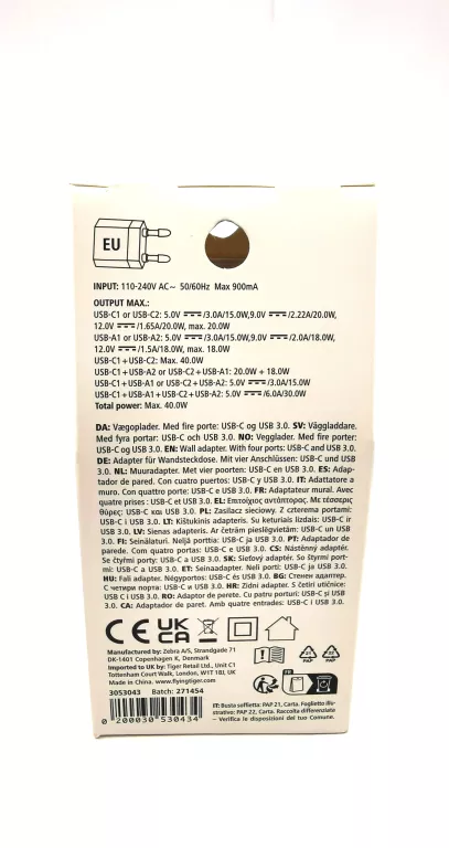 KOSTKA/ ŁADOWARKA 4 PORTY USB-C / USB 3.0